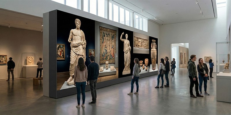 Indoor COB LED display wall for museum exhibitions