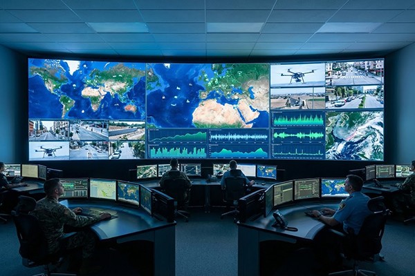 Command and control center cob led wall