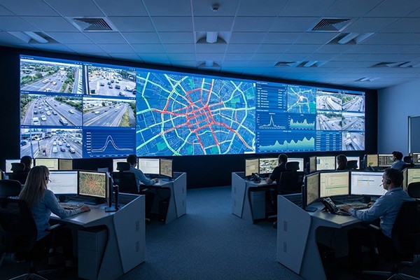 Traffic management cob video wall