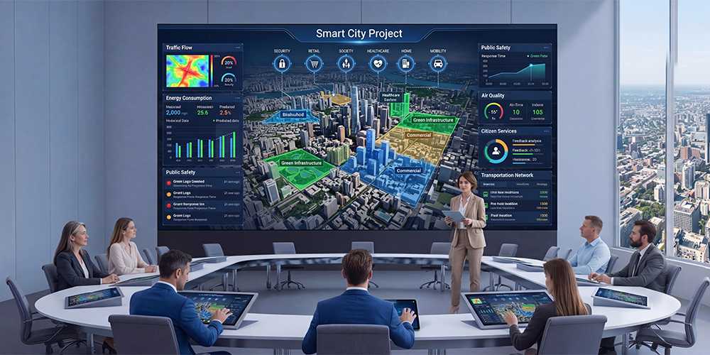 COB LED video wall for smart city project