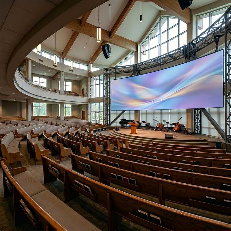 COB video wall for church