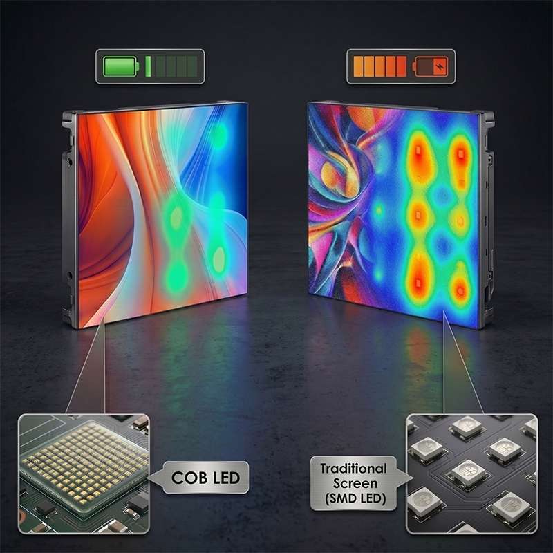 COB vs. SMD Screen Heat Dissipation Comparison