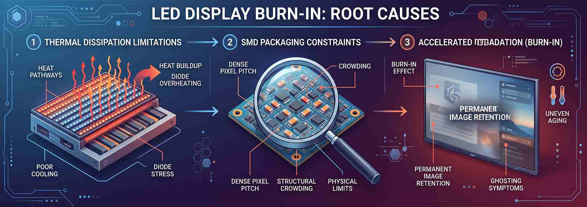 led display burn in root causes